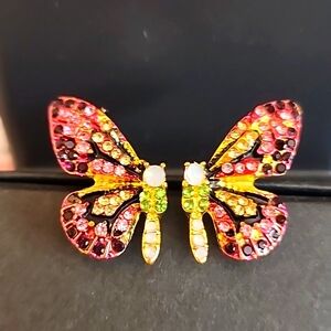 Butterfly Earrings Butterfly Earrings Simulated Gemstones